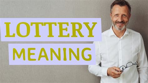 lottery meaning in english.